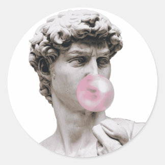 Adesivo Redondo David - Buble Gum