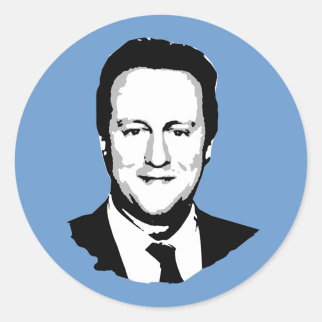 Adesivo Redondo David Cameron (Frente)