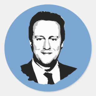 Adesivo Redondo David Cameron