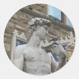 Adesivo Redondo David de Michelangelo, Florença Itália