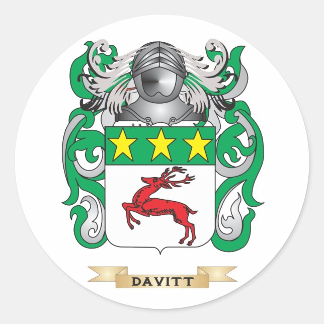 Adesivo Redondo Davitt Casaco de Braços (Frente)