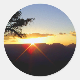 Adesivo Redondo Dawn no Grand Canyon