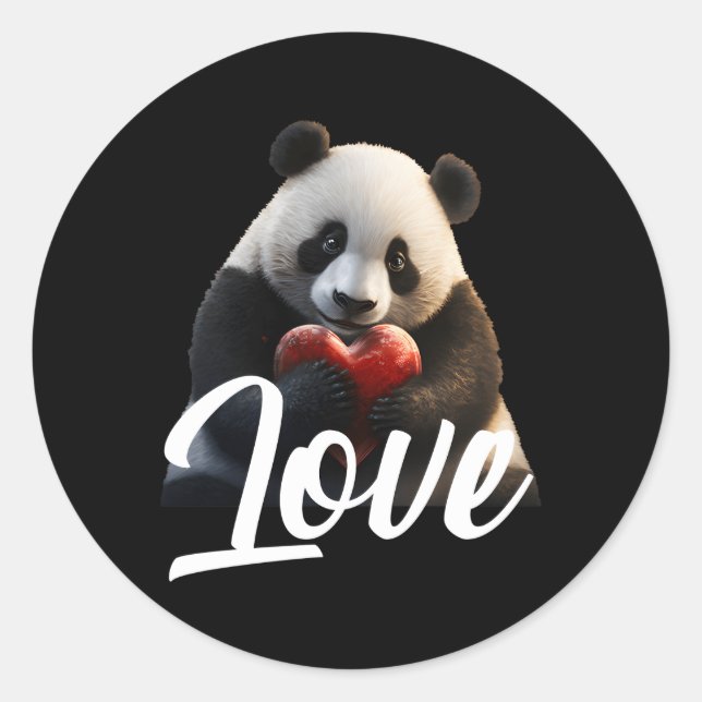 Adesivo Redondo Day Panda Panda Love He (Frente)