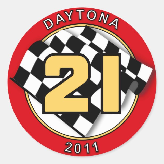 Adesivo Redondo DAYTONA 2011 Carro 21 (Frente)
