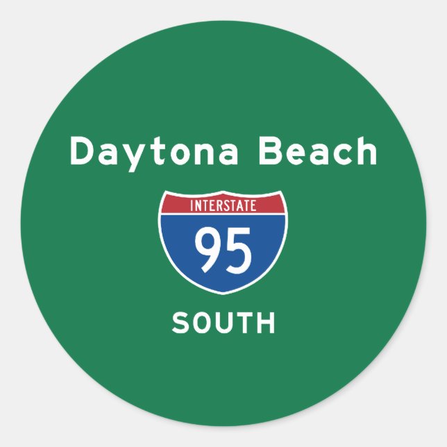 Adesivo Redondo Daytona Beach 95 (Frente)