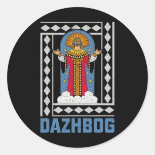 Adesivo Redondo Dazhbog Mitologia Antiga Eslava Paganismo Russi