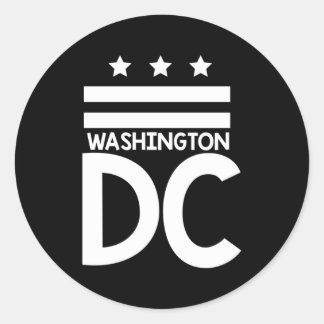 Adesivo Redondo Dc Flag Washington Dc