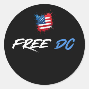 Adesivo Redondo DC Livre - Resistência ao Protesto Político Trump