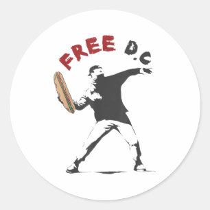 Adesivo Redondo Dc Sandwich Cara Free Dc Washington Dc Sandwich