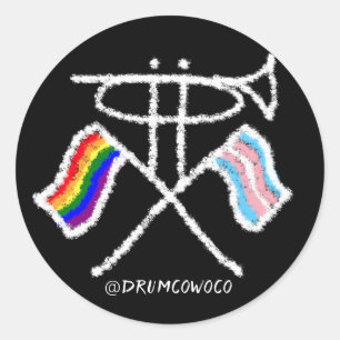 Adesivo Redondo DCWC Pride Stickers - Marcha com Orgulho MAASIN