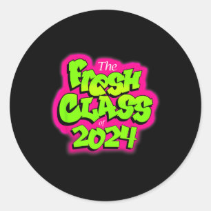 Adesivo Redondo De 2024 Mais velho 90s Fresco Graduação do Estilo