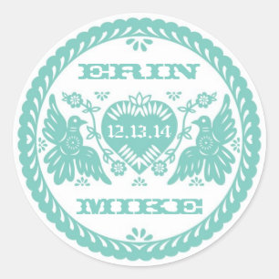 Adesivo redondo de 3" de aves vivas