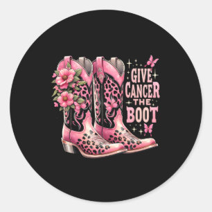 Adesivo Redondo Dê Ao Cancer O Boot Westers Cowgirl Boots Break Br