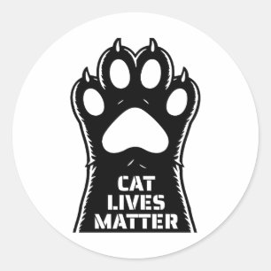 Adesivo Redondo De Cat Lives Sticker