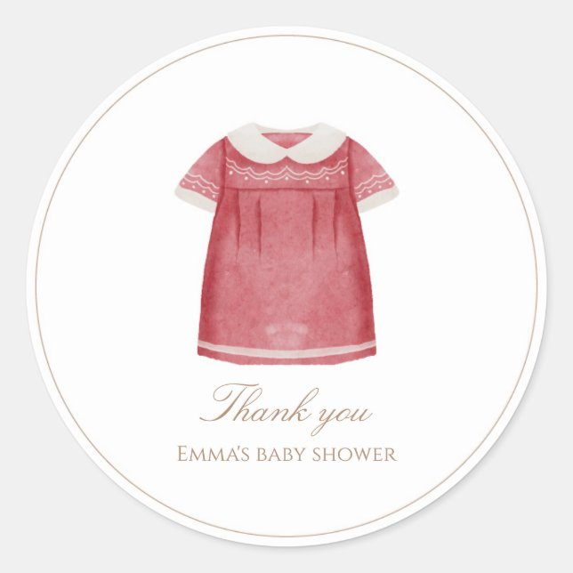 Adesivo redondo de Chá de fraldas de férias (Frente)