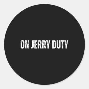 Adesivo Redondo De Jerry Duty Esquis Piada Divertida de Esqui Mont