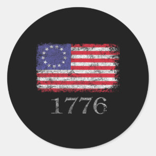 Adesivo Redondo De Julho T Camisa Bandeira Americana Betsy Ross 17