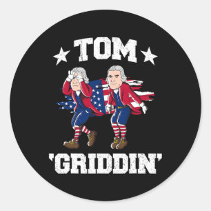 Adesivo Redondo De Julho Thomas Jefferson Griddy Tom Griddin