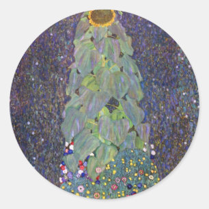 Adesivo Redondo ~ de Klimt que é Sonnenblume