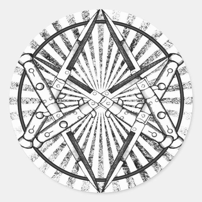 adesivo redondo de lâminas unicurais (Frente)