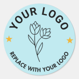 Adesivo redondo de logotipo personalizado | Rótulo