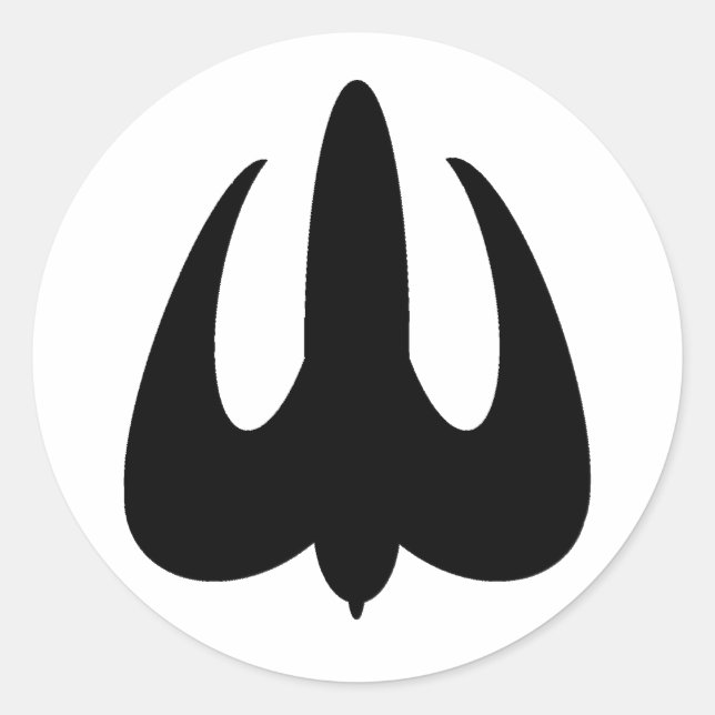 Adesivo Redondo de Logotipo Preto FA (Frente)