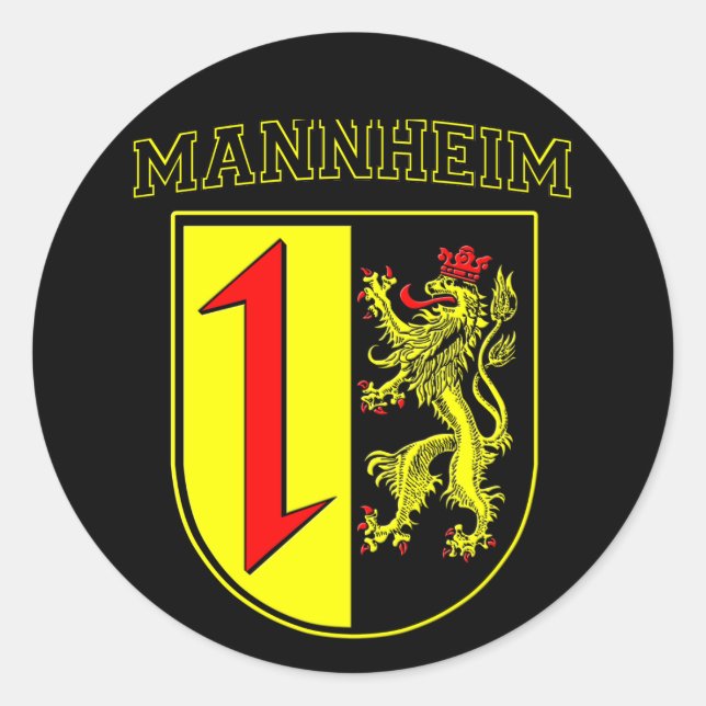 Adesivo Redondo De Mannheim brasões, Crest/ (Frente)