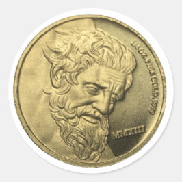 Adesivo Redondo Dê-me o Ouro