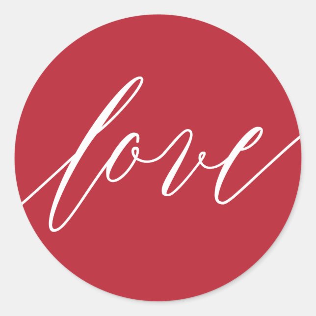 Adesivo Redondo de Natal LOVE (Frente)