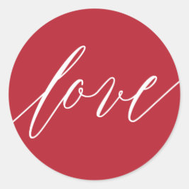 Adesivo Redondo de Natal LOVE