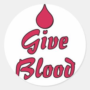 Adesivo Redondo Dê o sangue