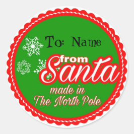 Adesivo Redondo De Papais noeis Personalizados