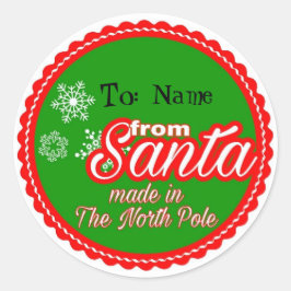 Adesivo Redondo De Papais noeis Personalizados