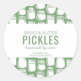 Adesivo Redondo de Picles Caseiros