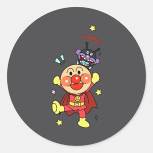 Adesivo Redondo De qualquer forma Anpanman Novo 