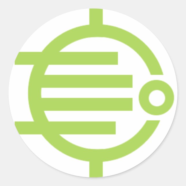 Adesivo redondo de quatro folhas (Frente)