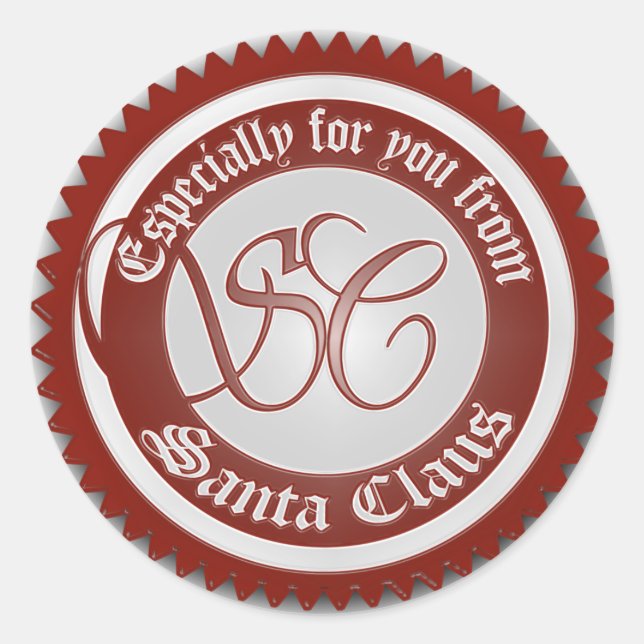 Adesivo Redondo De Santa Claus Sticker (Frente)