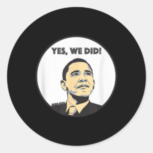 Adesivo Redondo De Sim, Podemos Sim, Fizemos Obama