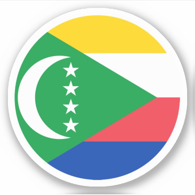 Adesivo Redondo de Sinalizador Comores (Frente)