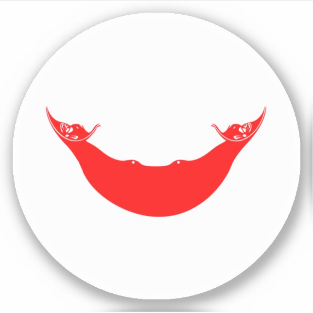 Adesivo Redondo de Sinalizador da Ilha páscoa (Frente)