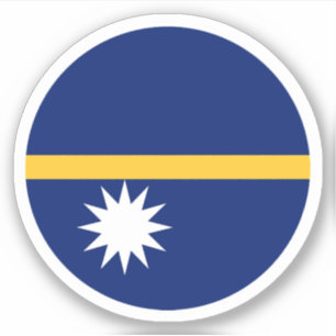 Adesivo Redondo de Sinalizador Nauru