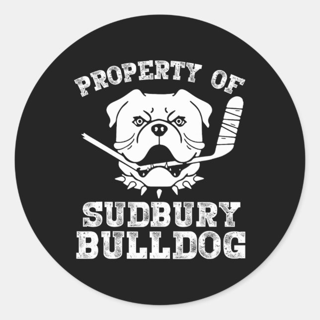 Adesivo Redondo De Sudbury Bulldog (Frente)