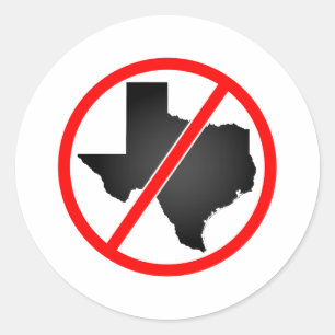 Adesivo Redondo De Texas da cruz símbolo para fora