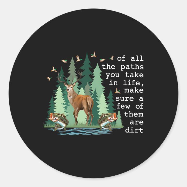 Adesivo Redondo De Todos Os Caminhos Que Você Pega Na Vida Garanta (Frente)