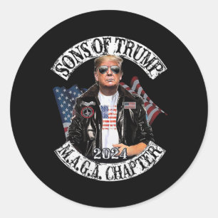 Adesivo Redondo De Trump Maga Capítulo 2024 (em Trump Maga)