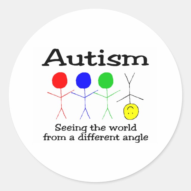 Adesivo Redondo ....De Um Ângulo Diferente (Pessoas) (Frente)