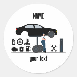 Adesivo Redondo Dê um Estilo ao Seu Garage com um Logotipo Persona