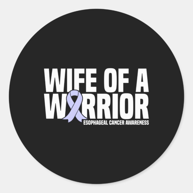 Adesivo Redondo De Um Guerreiro Pergueiro Cancer Esofágico Awarene (Frente)