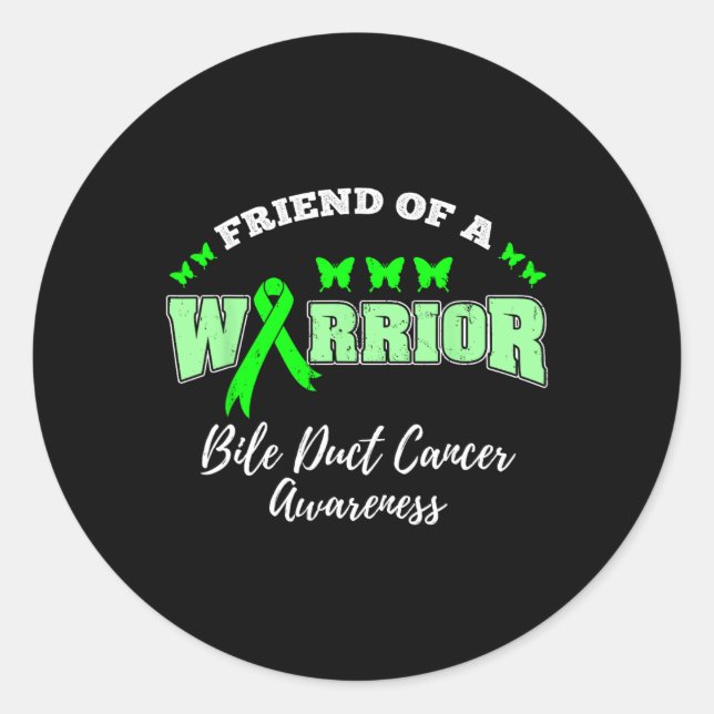 Adesivo Redondo De Uma Consciência De Cancer De Bíblia Guerreira (Frente)