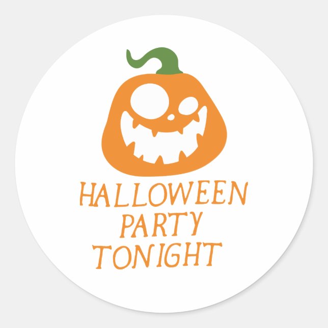 Adesivo Redondo Dê uma olhada assustadora neste Halloween (Frente)